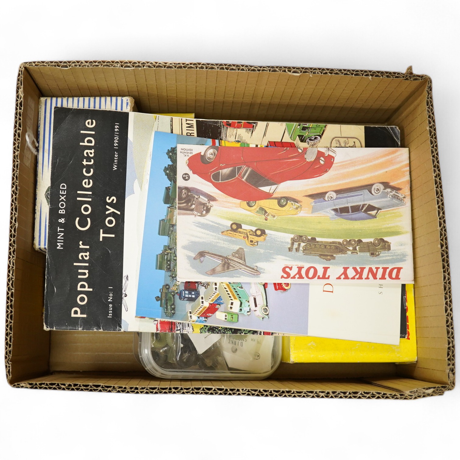 Five boxed Dinky Toys and Supertoys; a Rolls-Royce Silver Wraith (150), a Blaw Knox Heavy Tractor (963) in yellow, a Coventry Climax Fork Lift Truck (401) with pallet and inner card packing pieces, a Massey-Harris Tracto